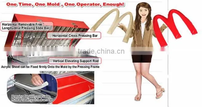 Factory supply plastic acrylic thermoforming vacuum forming cutting machine BS1313/BS1325