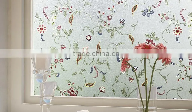2D PVC decorative Foil Printing Static Decorative Stretch Film PVC decorative Foil Self adhesive window film