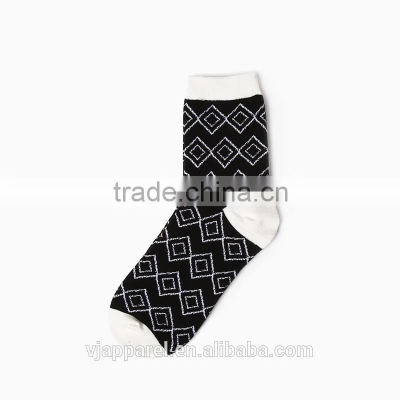 Square And Stripe Crew Man Sock