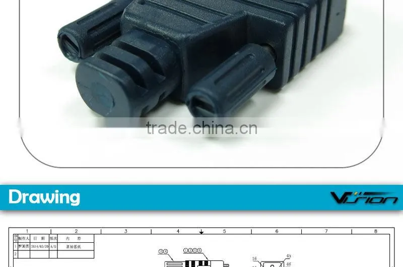 Dark blue high density LFH60 Loopback adapter DB60pin compatible with Cisco WIC-1T