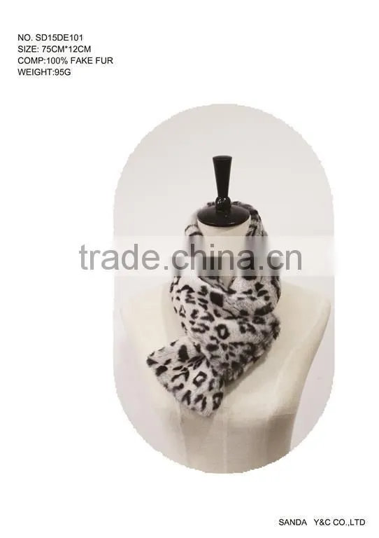 New design fashion women fake fur scarf/shawl
