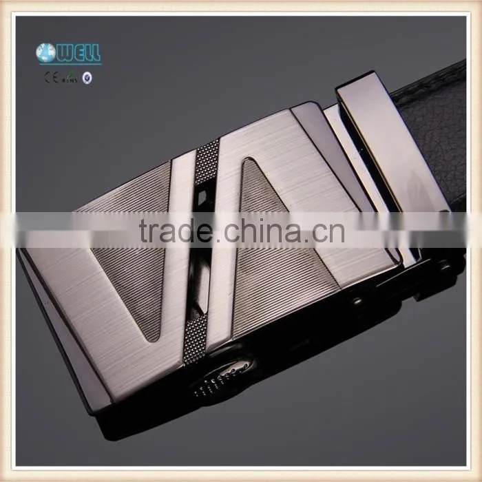 Wholesale automatic belt buckle men genuine leather auto lock buckle belt