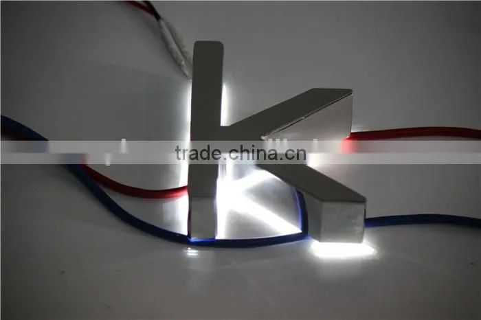 Halo lighting backlit LED advertising metal stainless steel letter sign