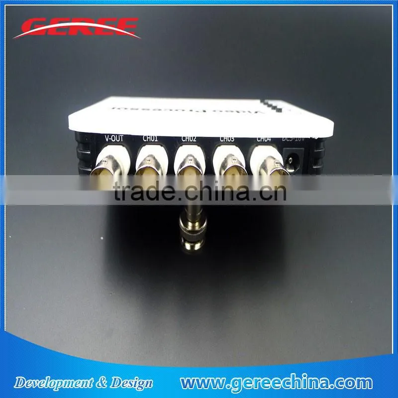 NTSC/PAL 4 CH Real-Time Video Quad Processor for CCTV camera System with remote control