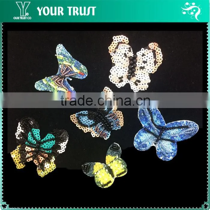 5MM Neon Yellow 3MM Neon Orange Sequin Bead Applique Patches