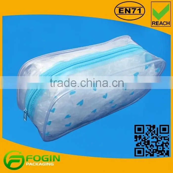 custom clear pvc zip bag made in china