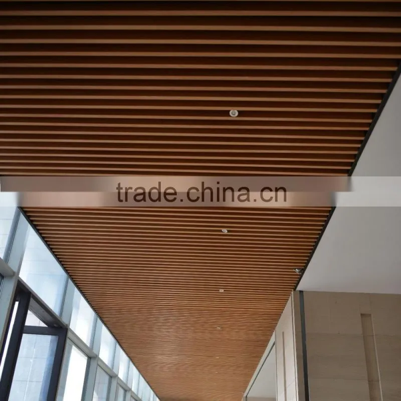 Recyclable Aluminum Sheet Wood Grain Aluminum Suspended Ceiling Tiles U Aluminum Screen Ceiling
