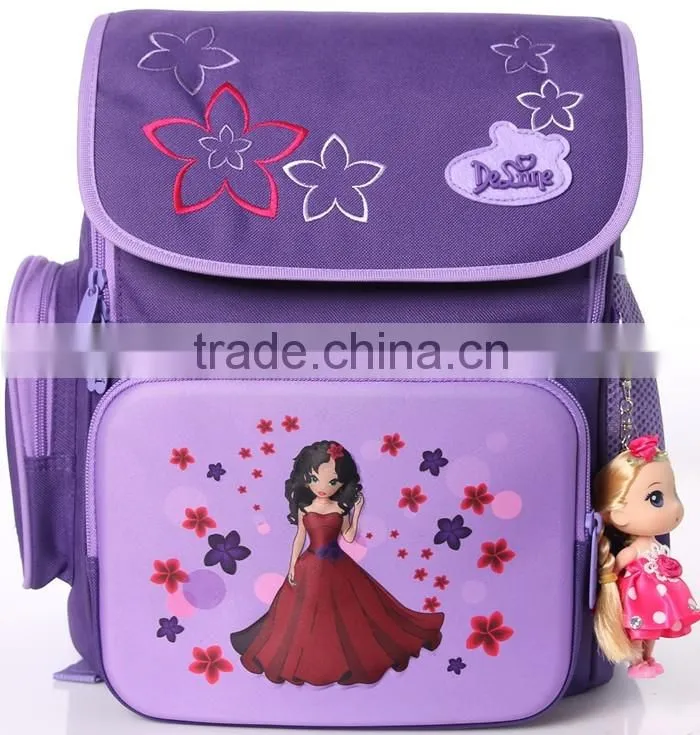 Wholesale girls school backpack cheap primary school bag