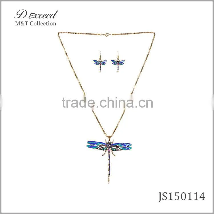 dragonfly necklace set jewelry set for women