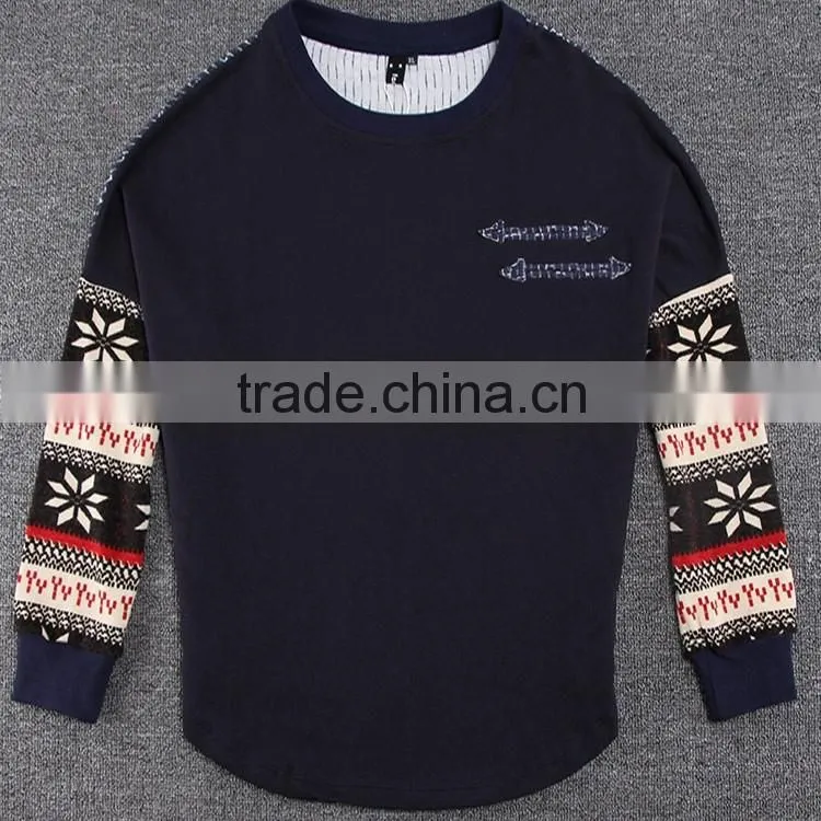 2016 Korea Fashion New Women's Long Sleeve tShirt Loose Patchwork Cotton Tops Lady Casual Blouse