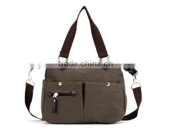 2015 New Model Canvas Zipper Fashion Ladies Shoulder Bag