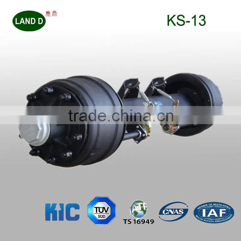 European YORK Type 12t Casting Machine Tool Semi Trailer Independent 2 Axles Suspension Parts for Heavy Vehicle