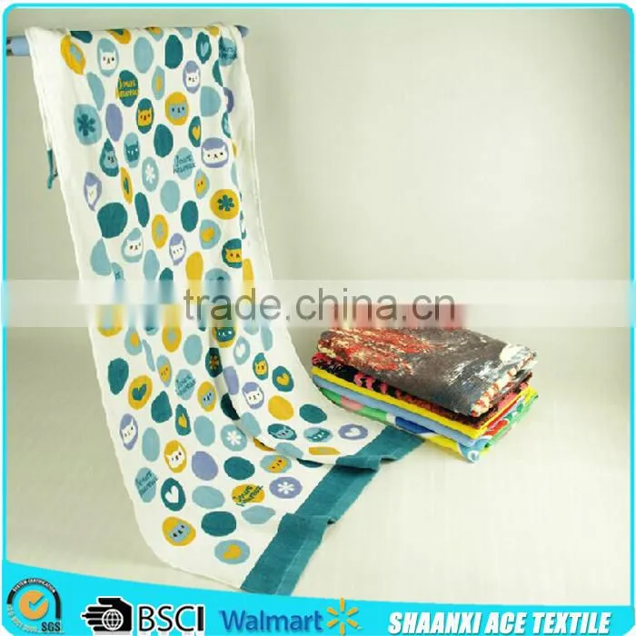 100% cotton customized new fashion letter printed beach towel