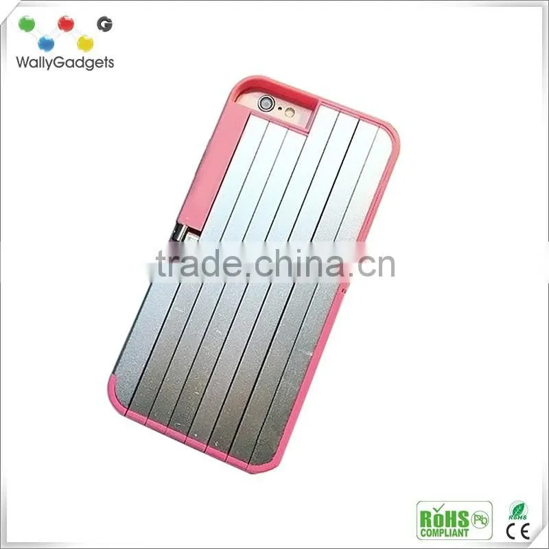 Promotional Flashy Adjustable Light Blinking 4.7" Plastic aluminium Selfie Stick led Case Cover For iPhone 6/6s
