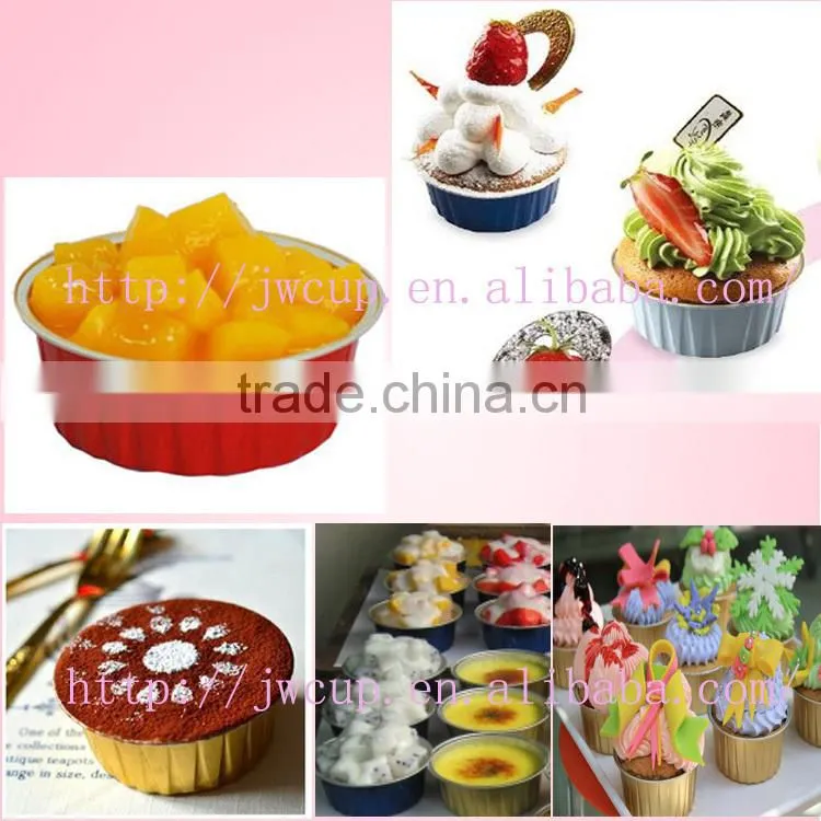 colorful aluminum foil puffing cup with lid