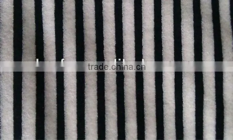 Yarn-dyed stripe velvet fabric