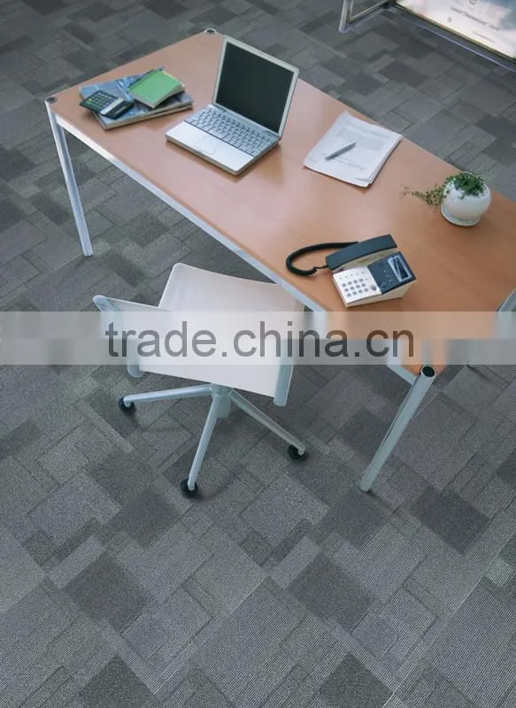 Multi level loop jacquard primary back nonwoven carpet tiles 50x50