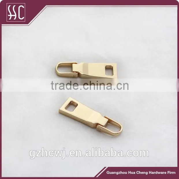 Guangzhou light gold zipper puller and slider for handbag accessory