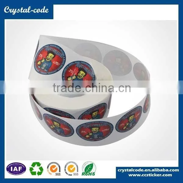 PET materials peel off self adhesive sticker for packaging