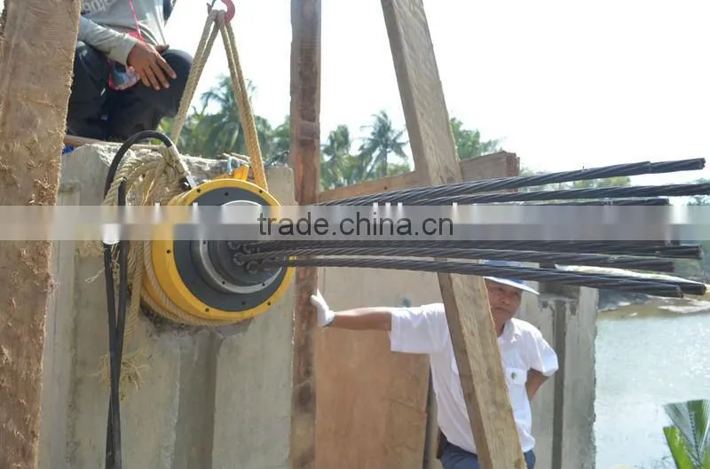 YDC2500-200 lightweight hydraulic core-through tensioning(stretching) jack