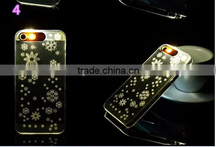 LED Light Flash TPU+PC Hybrid Phone Case for iPhone 6 iphone 5S Light Phone cases