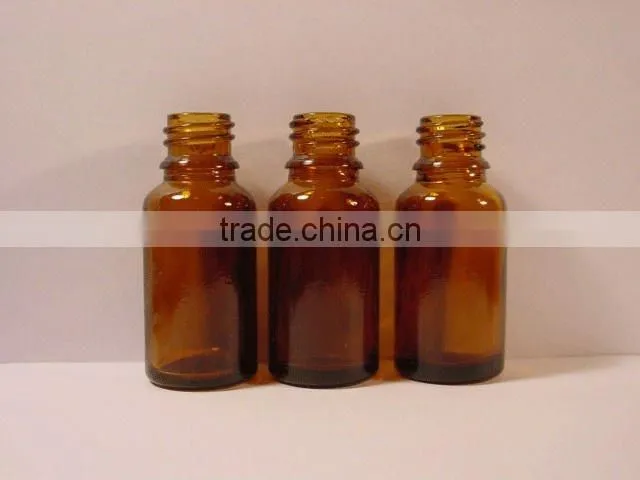 15ml amber glass pharm bottle with rod cap