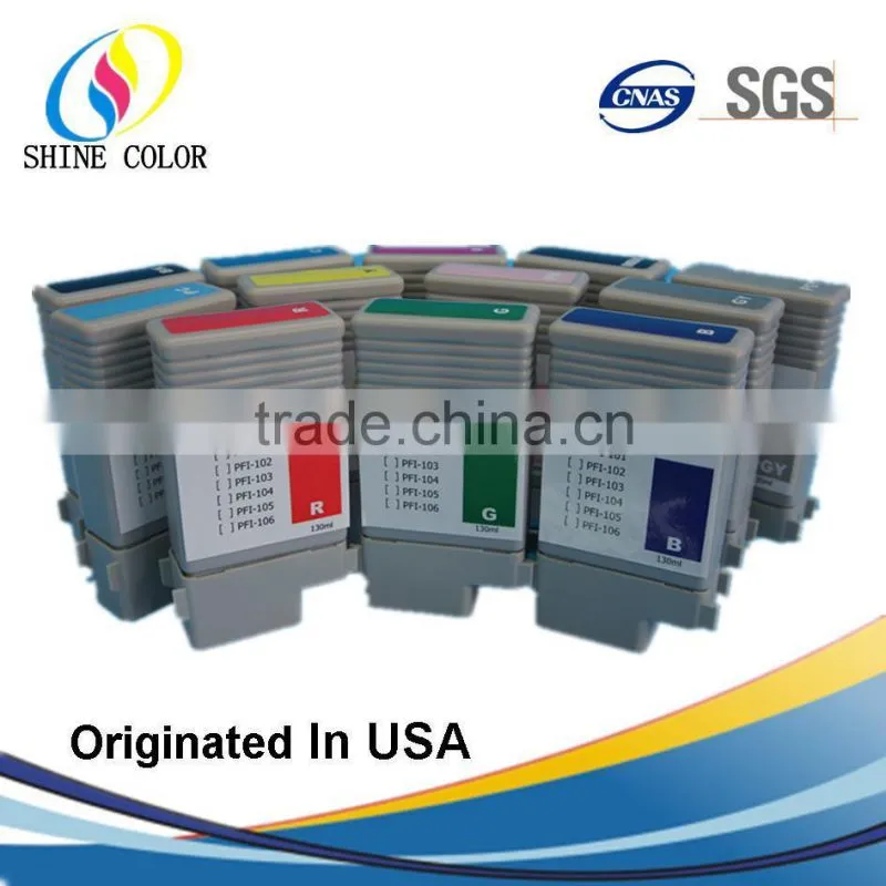 Large format ink cartridge PFI102 use for IPF500 IPF510 IPF600 IPF605