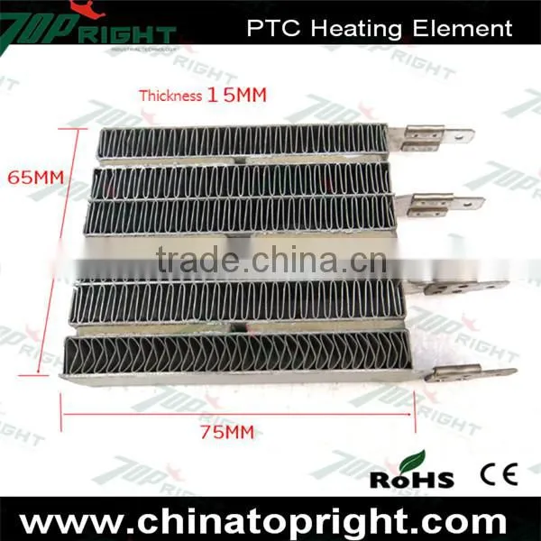PTC thermal heating element with aluminum wing