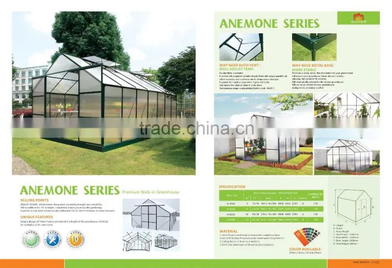 10*10 Feet Aluminum Garden Greenhouse