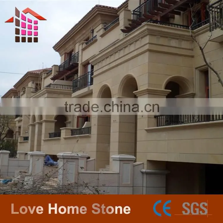 Cheap China factory supplier beige sandstone slabs for outdoor wall