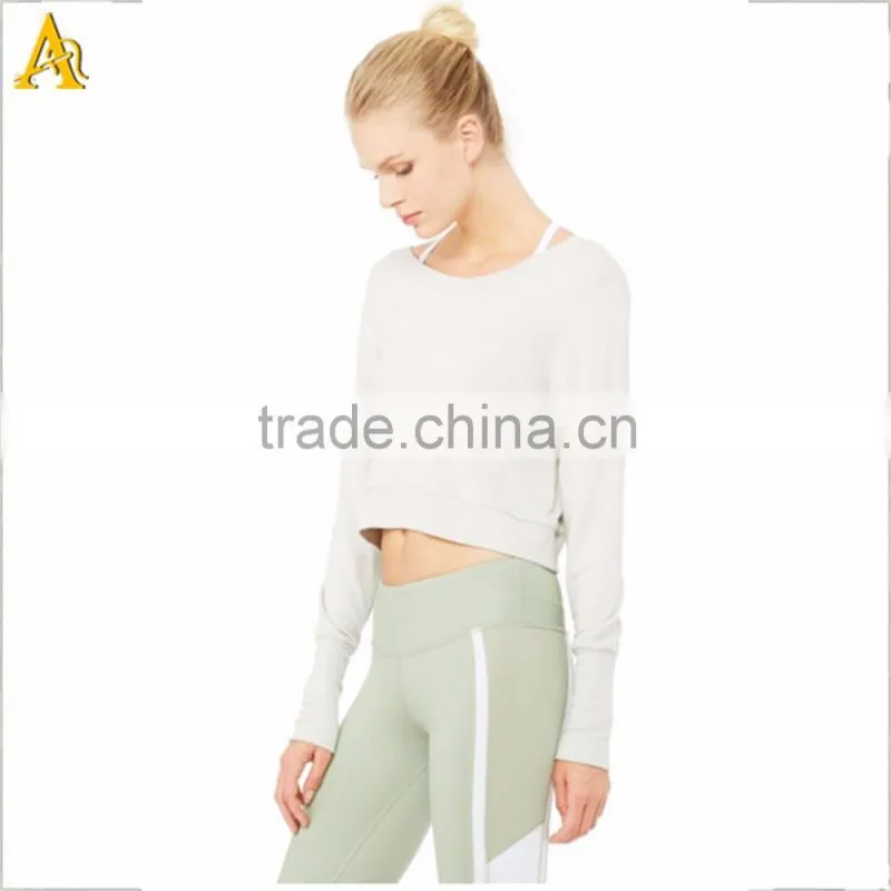 custom printing women blank long sleeve plain slim china t shirt factory