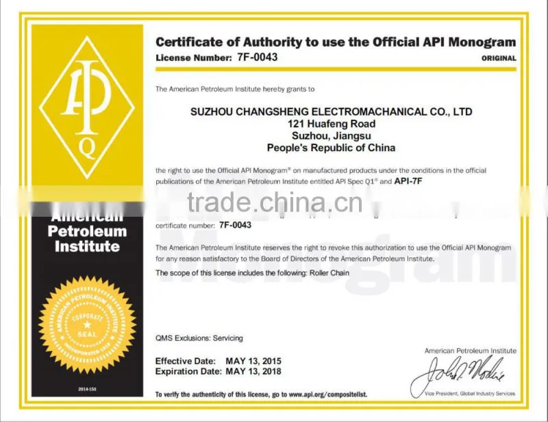 Precision Transmission Roller Chain Parts with High Quality,API Approved