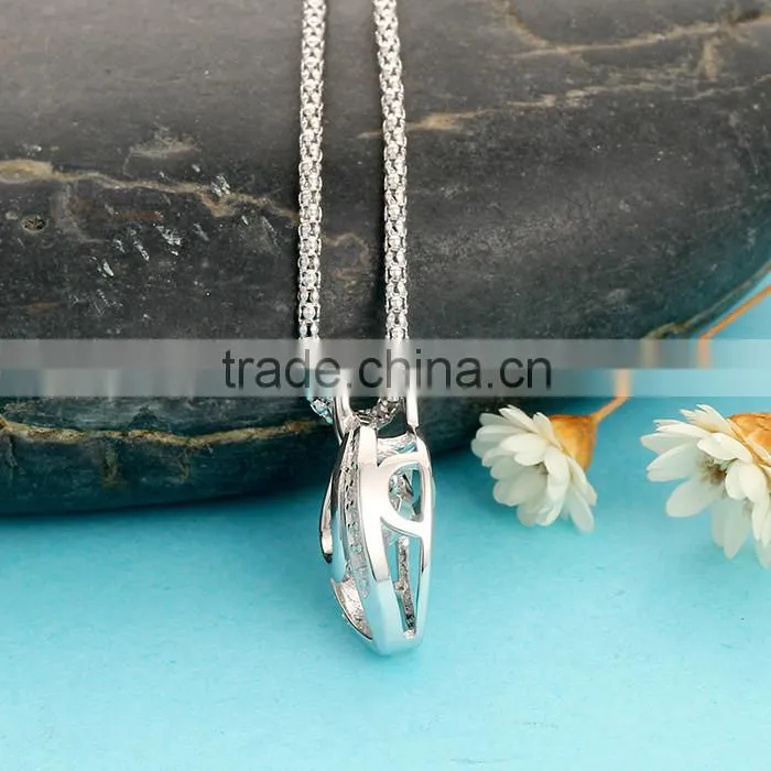 925 Sterling Silver Dancing Stone Jewellery Pendant SPG897W