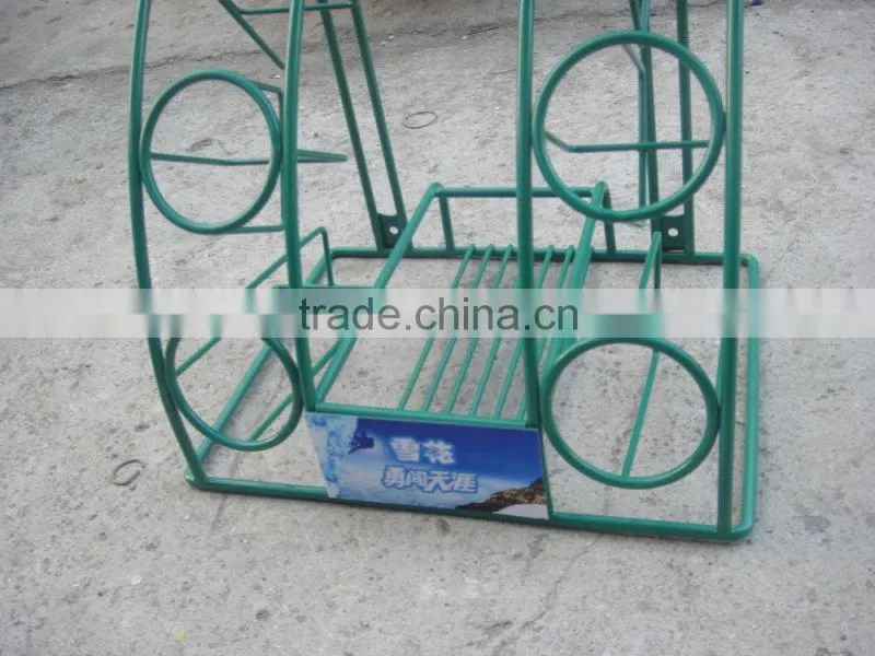 wire wine bottle display stand beer display rack HSX-318