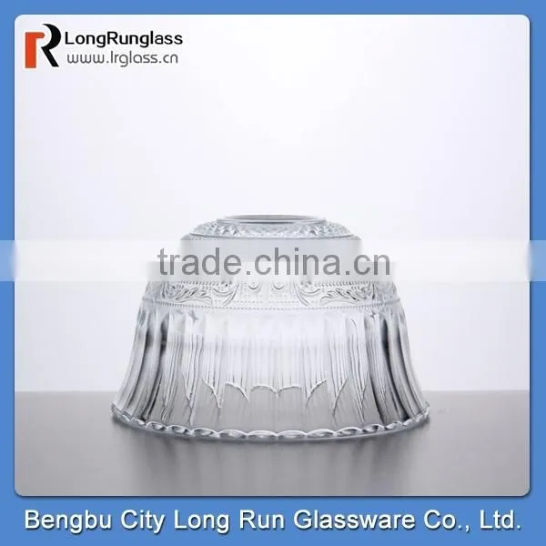 LongRun 30.5oz 2014 new design flower pressed glassware tablerware for holding foods fruits