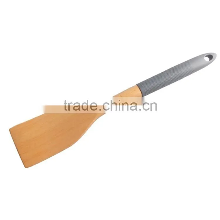 Silicone Handle beech Wood KitchenTools Set Of 7