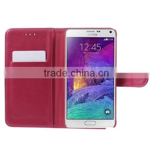 flip cover case for samsung galaxy note 4, leather case for samsung galaxy n910