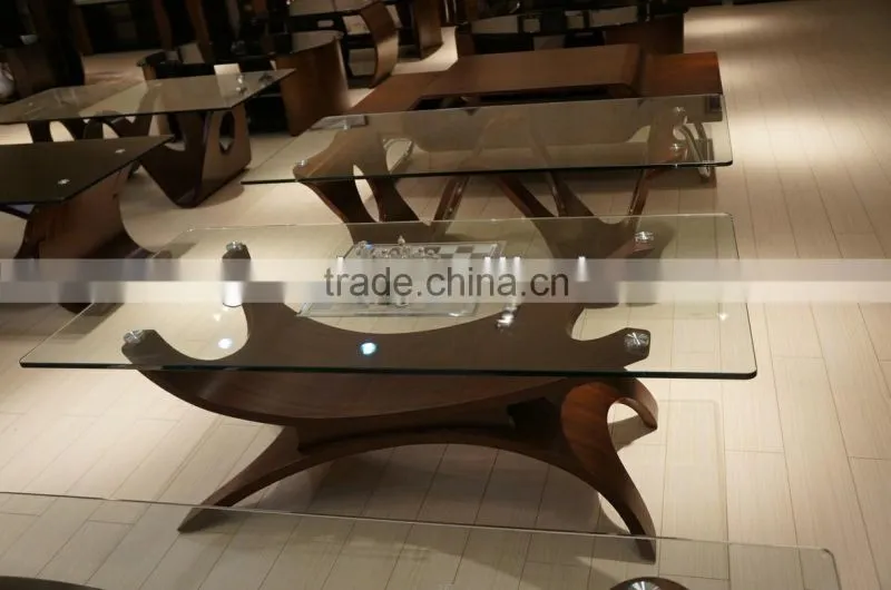 2014 Latest Home Furniture Root Glass Table Set