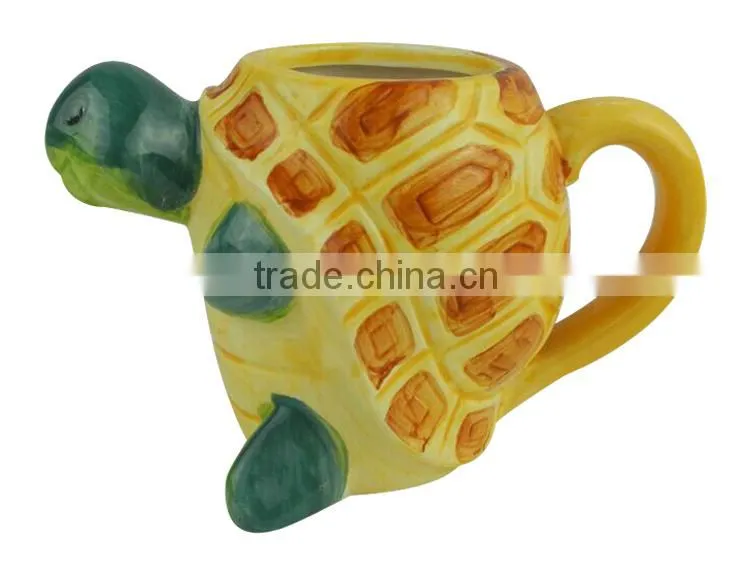Wholesale creative home decorative ceramic 3d animal mug