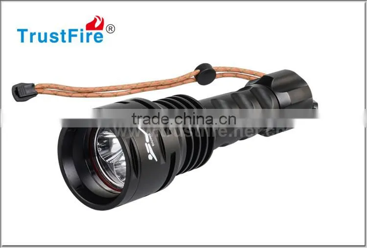 Trustfire DF003 CREE diving light hot wholesale Led Flashlight(2*26650),3000lumens diving torches to 100M waterproof flashlights
