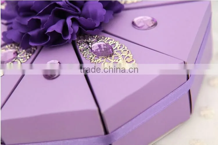 Hot sale purple favour boxes red wedding favor boxes pink favour boxes wholesale