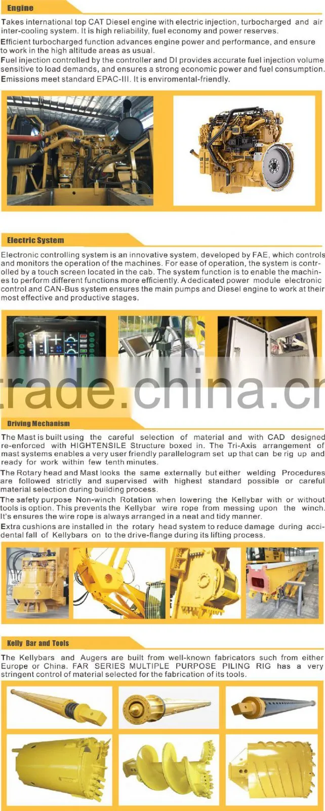 Rotary Drilling rig FAR270 screw spiral