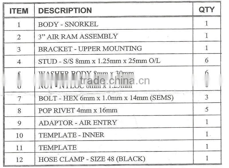 Land Rover Defender TD5 Snorkel (SLRDE5A)