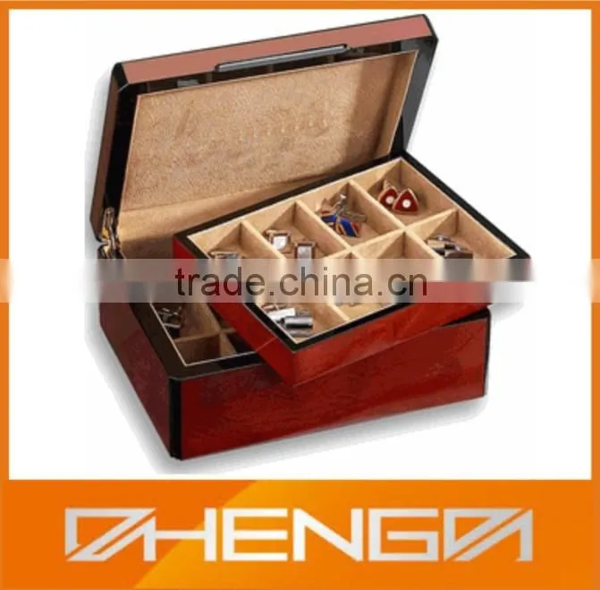 High Quality Customized Made in China Wood Cufflink Gift Box