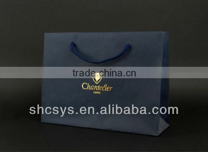 AEP 2013 New fashion milk white paper bag for customized Logo