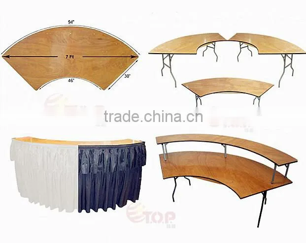 Half Round Plywood Banquet Table