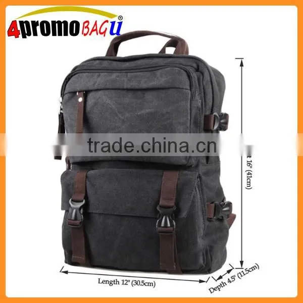 Latest fashion quality laptop bag canvas school backpack wholesale