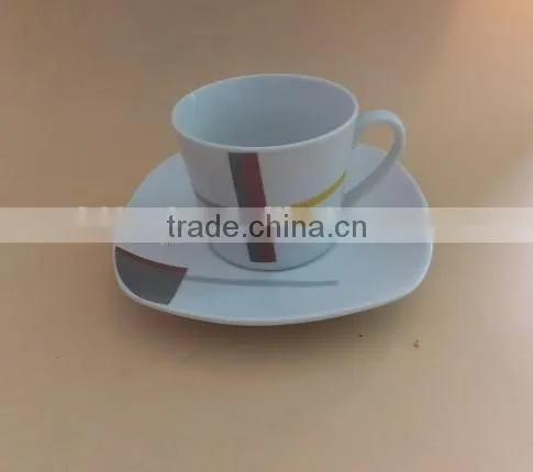 Custom design cup and saucer set porcelain tea cup sets ceramic cup sets