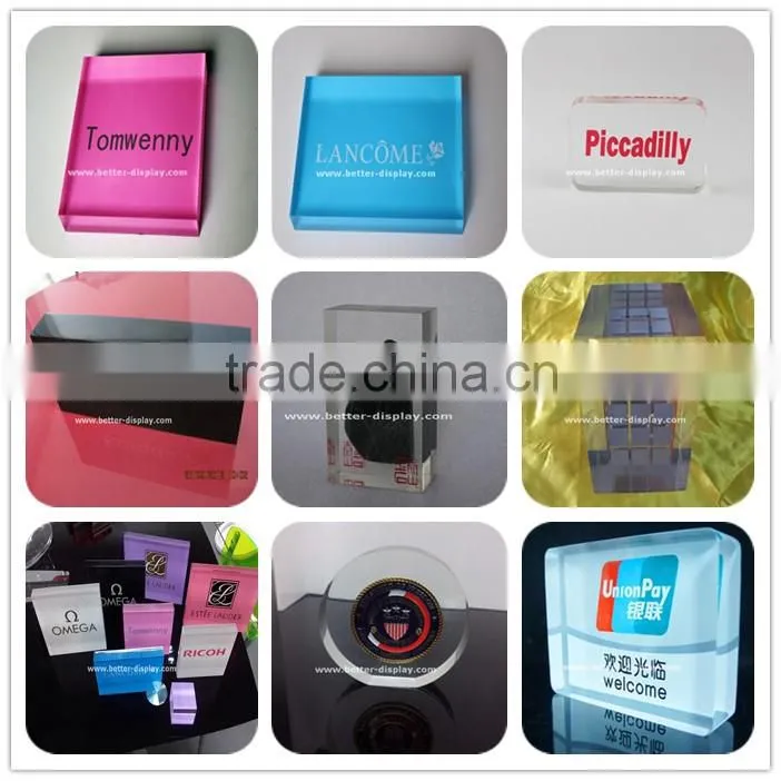 custom clear acrylic led name plate sample