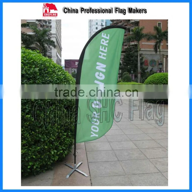 Hot sell custom decorative feather flag free standing with poles for sale
